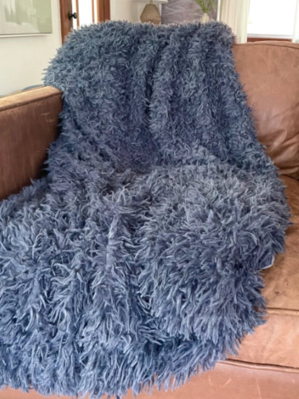 Dreamy Faux Fur Throw in Charcoal